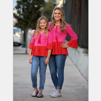 Mother And Daughter Clothes2019 New Mommy And Me Outfits Family Matching Seven-point Speaker Sleeve Polyester T-Shirt Cute Tops
Mother And Daughter Clothes2019 New Mommy And Me Outfits Family Matching Seven-point Speaker Sleeve Polyester T-Shirt Cute Tops