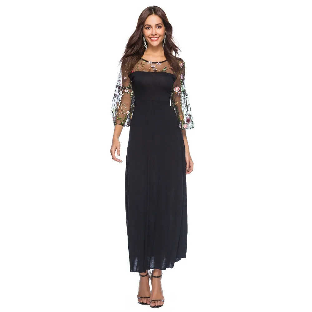 Summer style embroidery flower flare sleeve long dress vintage embroidery peter pan collar dress plus size
Summer style embroidery flower flare sleeve long dress vintage embroidery peter pan collar dress plus size