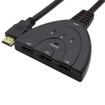 HDMI 3X1 3 Port IN 1 OUT Pigtail HDMI Switch HDCP 1080P HD Hub V1.4B HDMI Switcher Splitter Adapter Cable For HDTV
HDMI 3X1 3 Port IN 1 OUT Pigtail HDMI Switch HDCP 1080P HD Hub V1.4B HDMI Switcher Splitter Adapter Cable For HDTV