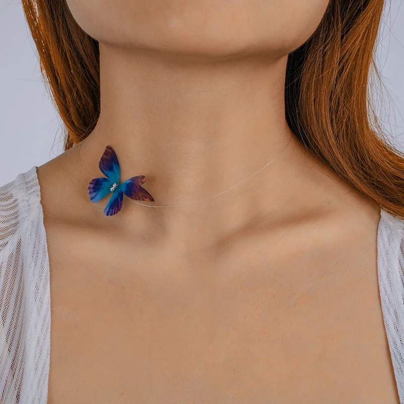 HuaTang Elegant Beautiful Butterfly Choker Necklaces for Women Girl Colorful Butterfly Charm Choker Necklace Collar C12409
HuaTang Elegant Beautiful Butterfly Choker Necklaces for Women Girl Colorful Butterfly Charm Choker Necklace Collar C12409