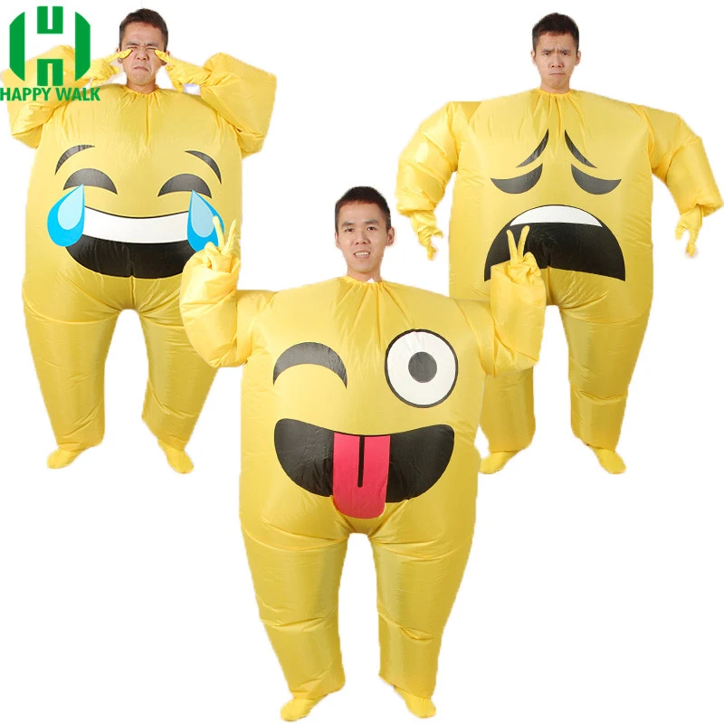 Inflatable Face Emoji Costume for Adult Cosplay Clothing Funny Smile Cry Face Full Body Purim Carnival Halloween Party Costumes
Inflatable Face Emoji Costume for Adult Cosplay Clothing Funny Smile Cry Face Full Body Purim Carnival Halloween Party Costumes