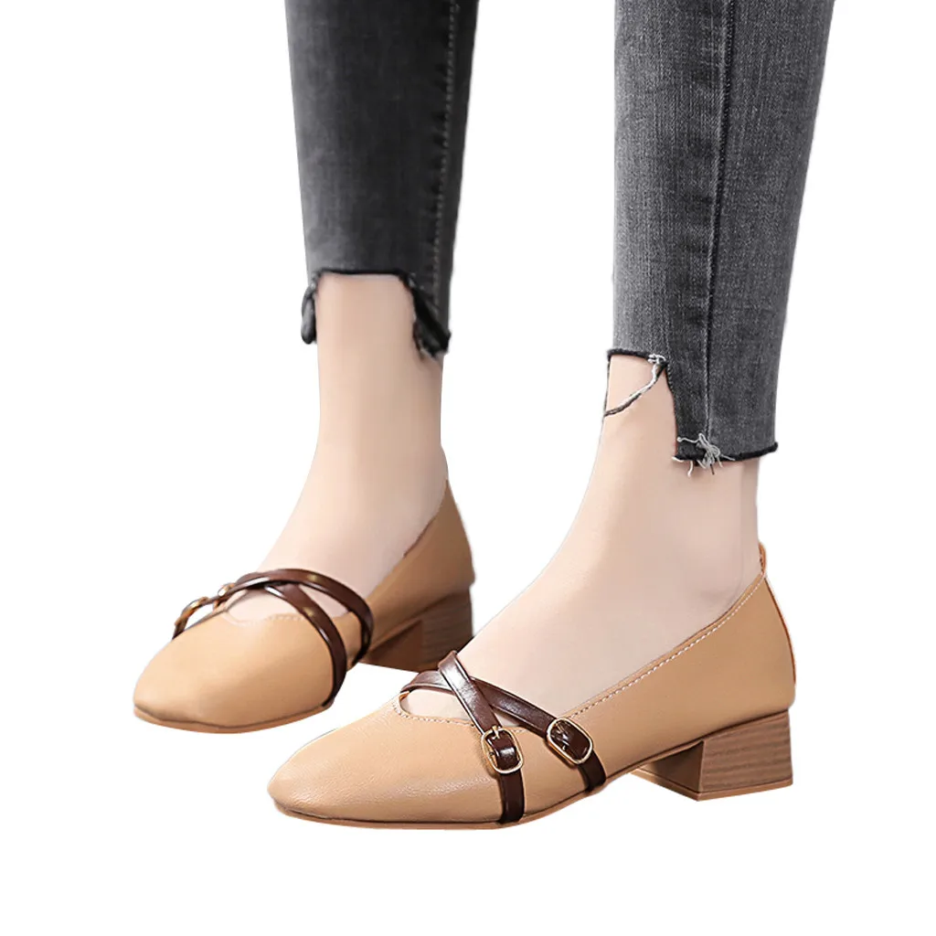 Hotsale Women Ladies Fashion Square Toe Square Heel Loafers Spring And Autumn Casual Shoes Single Shoes New Style 10 
Hotsale Women Ladies Fashion Square Toe Square Heel Loafers Spring And Autumn Casual Shoes Single Shoes New Style 10