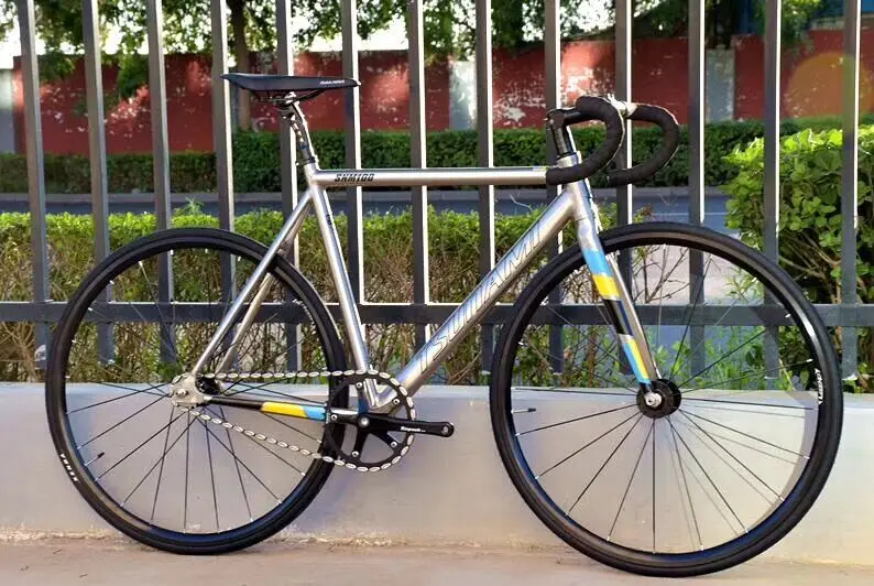 Best TSUNAMI Fixed Gear Bicycle Frameset 50cm 52cm 54cm Aluminum racing track Bike Fixie frame Track Frame 23