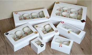 White Color Cupcake Box With PVC Window Cookie Paper Boxes With Insert Food Packing Gift Box 100pcs\lot Free shipping
White Color Cupcake Box With PVC Window Cookie Paper Boxes With Insert Food Packing Gift Box 100pcs\lot Free shipping