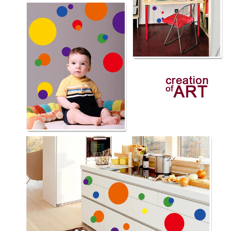 Colored Circles Wall Sticker Colored Circles Wall Sticker