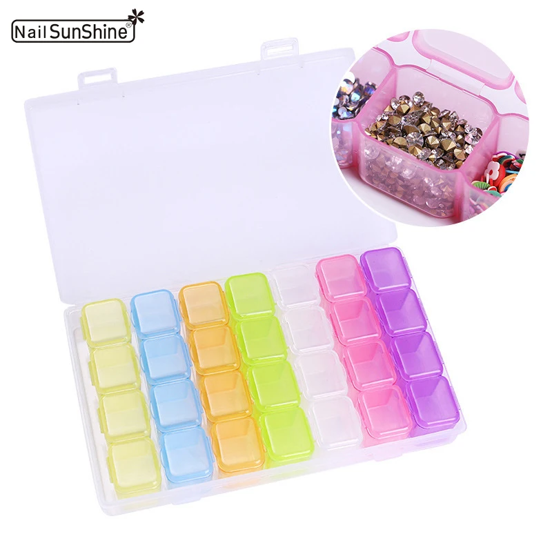 28 Slots Colorful Plastic Nail Art Storage Box Display Case Organizer Holder For Rhinestone Beads Jewelry Decor Nail Art Tool
28 Slots Colorful Plastic Nail Art Storage Box Display Case Organizer Holder For Rhinestone Beads Jewelry Decor Nail Art Tool