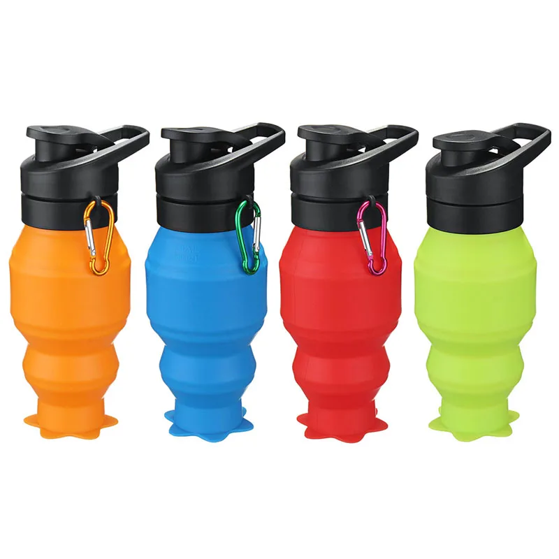 Image Outdoor Hiking Cycling Picnic Cup Foldable Kettle Water Jug Innovative Silicone collapsible Water Bottle Portable Sport Bottle