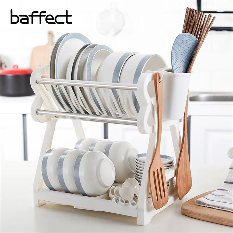 Baffect Drain Rack Double Layers Kitchen Storage Dishes Plastic Cupboard Chopsticks Tableware Storage Box Drain Rack Dishes
Baffect Drain Rack Double Layers Kitchen Storage Dishes Plastic Cupboard Chopsticks Tableware Storage Box Drain Rack Dishes