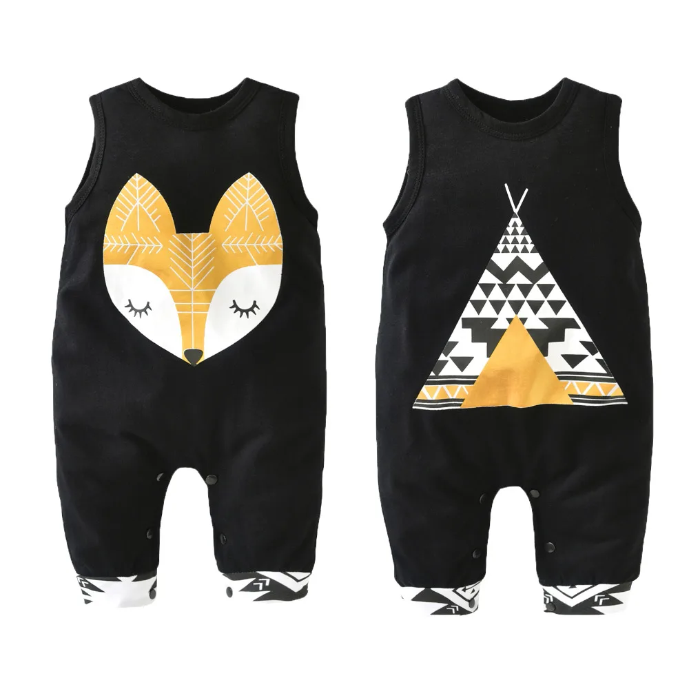 2019 Summer style Baby Boy Girl Romper infant clothing Sleeveless Cartoon printing One-piece jumpsuit Overalls newborn Clothes
2019 Summer style Baby Boy Girl Romper infant clothing Sleeveless Cartoon printing One-piece jumpsuit Overalls newborn Clothes