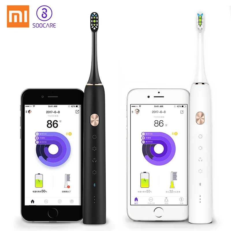 Xiaomi Mijia Toothbrush Soocare X3 Soocas Upgraded Electric Sonic Smart Clean Bluetooth Waterproof Wireless Charge Mi Home APP
Xiaomi Mijia Toothbrush Soocare X3 Soocas Upgraded Electric Sonic Smart Clean Bluetooth Waterproof Wireless Charge Mi Home APP