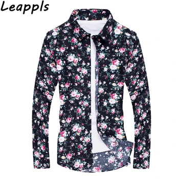 Leappls Casual Shirts Men Plus size M-4XL 5XL fashion Long sleeve Floral pattern Smart Casual Shirts Men camisa social masculina
Leappls Casual Shirts Men Plus size M-4XL 5XL fashion Long sleeve Floral pattern Smart Casual Shirts Men camisa social masculina