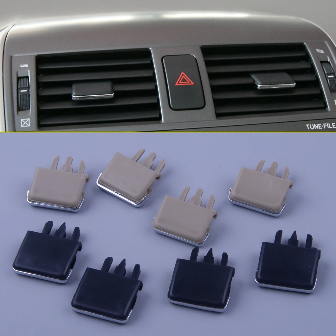4Pcs/SET Car Center Dash A/C Vent Louvre Blade Slice Air Conditioning Leaf Clip For Toyota Corolla 2004 2005 2006 - 2009 2010
4Pcs/SET Car Center Dash A/C Vent Louvre Blade Slice Air Conditioning Leaf Clip For Toyota Corolla 2004 2005 2006 - 2009 2010