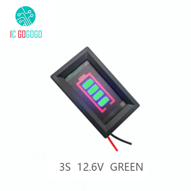 3S 3Series Green Lithium Battery Capacity Indicator Module 12.6V Display Electric Battery Power Level Tester Li-ion With Shell
3S 3Series Green Lithium Battery Capacity Indicator Module 12.6V Display Electric Battery Power Level Tester Li-ion With Shell