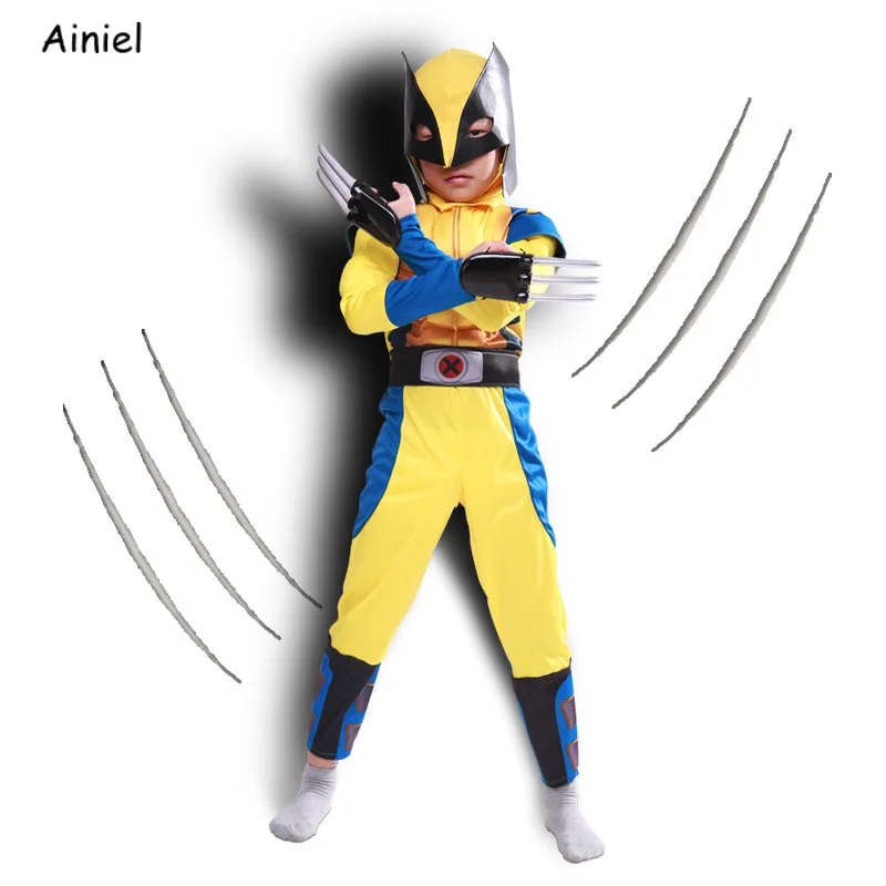 Movie X-Men Wolverine Muscle Clothes Cosplay Costumes Kids Boys Girls Mask Claw Suit Superman Superhero Party Gifts Kids
Movie X-Men Wolverine Muscle Clothes Cosplay Costumes Kids Boys Girls Mask Claw Suit Superman Superhero Party Gifts Kids