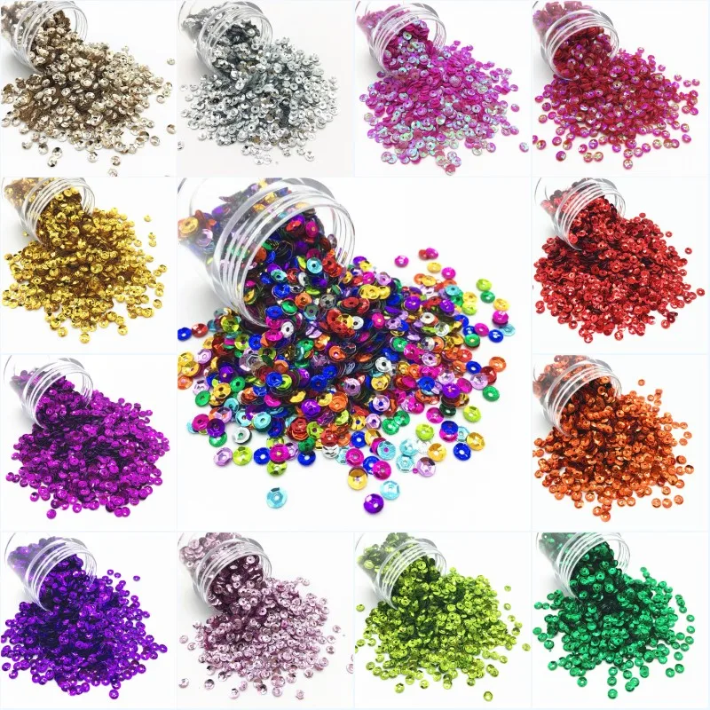 10g Multi Size Sequin 4mm 5mm 6mm Sequin PVC Round Cup Sequins Paillettes Sewing Wedding Crafts DIY Women Garments Accessories
10g Multi Size Sequin 4mm 5mm 6mm Sequin PVC Round Cup Sequins Paillettes Sewing Wedding Crafts DIY Women Garments Accessories