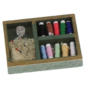 1:12 Scale Knitting Kit Dollhouse Accessories Sewing Box Miniature Measuring Tape, Needles, Thread in a Box Miniature Accessory
1:12 Scale Knitting Kit Dollhouse Accessories Sewing Box Miniature Measuring Tape, Needles, Thread in a Box Miniature Accessory