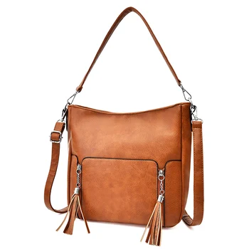 Women Leather Handbags Casual Female Bags Tote Brand Designer Shoulder Bag Ladies Fashion Vintage Tassel Messenger Bags Bolsos
Women Leather Handbags Casual Female Bags Tote Brand Designer Shoulder Bag Ladies Fashion Vintage Tassel Messenger Bags Bolsos