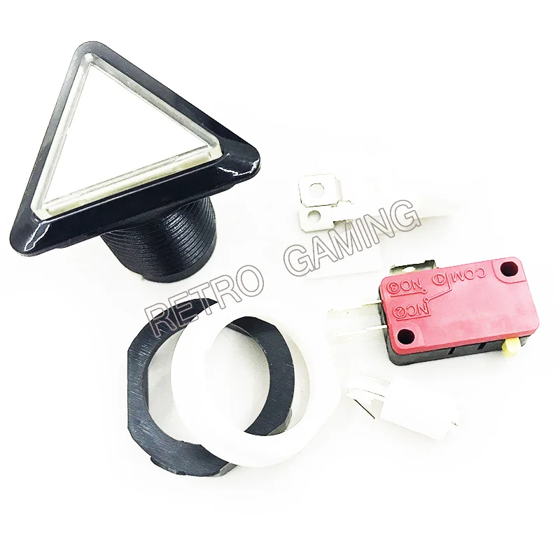 5 Colors Arcade Button 12v Triangle LED Arcade Push Button with microswitch black circle illuminated
5 Colors Arcade Button 12v Triangle LED Arcade Push Button with microswitch black circle illuminated