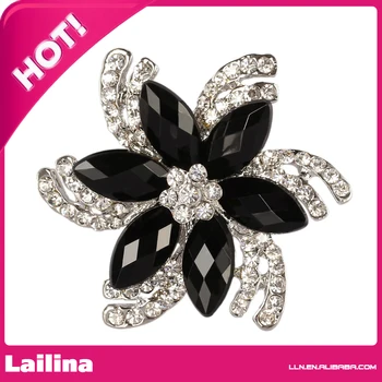 Hot Sell Jewelry Silver Tone Rhinestone Bling Black Crystal Pretty Flower Brooch Pin
Hot Sell Jewelry Silver Tone Rhinestone Bling Black Crystal Pretty Flower Brooch Pin