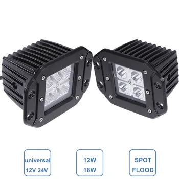 12W 18W LED WORK LIGHT 12V24V OFFROAD 4X4 CAR FLUSH MOUNT Trailer Truck ATV Pickup Front Rear Driving Headlight Fog Parking Lamp
12W 18W LED WORK LIGHT 12V24V OFFROAD 4X4 CAR FLUSH MOUNT Trailer Truck ATV Pickup Front Rear Driving Headlight Fog Parking Lamp