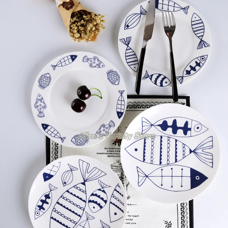 Lovely Fish Child Cartoon Dessert Spaghetti plate Ceramic soup plate steak fruit dish dishes Porcelain Tableware Platter China
Lovely Fish Child Cartoon Dessert Spaghetti plate Ceramic soup plate steak fruit dish dishes Porcelain Tableware Platter China