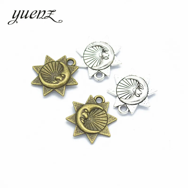 YuenZ 20 pcs Trendy Antique Sun Moon Charms Pendants Metal Charm for Necklace Bracelet Jewelry Making 16*15mm L619
YuenZ 20 pcs Trendy Antique Sun Moon Charms Pendants Metal Charm for Necklace Bracelet Jewelry Making 16*15mm L619
