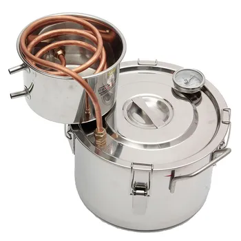 DIY 2GAL/8L Copper Moonshine Ethanol Alcohol Whisky Water Distiller Cooler Stainless Boiler Thumper Keg Bar Brew Tool Kit Gift 
DIY 2GAL/8L Copper Moonshine Ethanol Alcohol Whisky Water Distiller Cooler Stainless Boiler Thumper Keg Bar Brew Tool Kit Gift