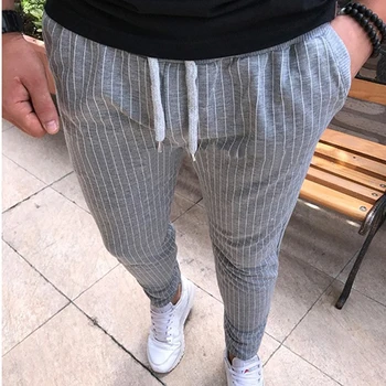 New Striped Pencil Pants Mens 2018 Casual Drawstring Trousers Male Street Fashion Breathable All-match Trousers
New Striped Pencil Pants Mens 2018 Casual Drawstring Trousers Male Street Fashion Breathable All-match Trousers