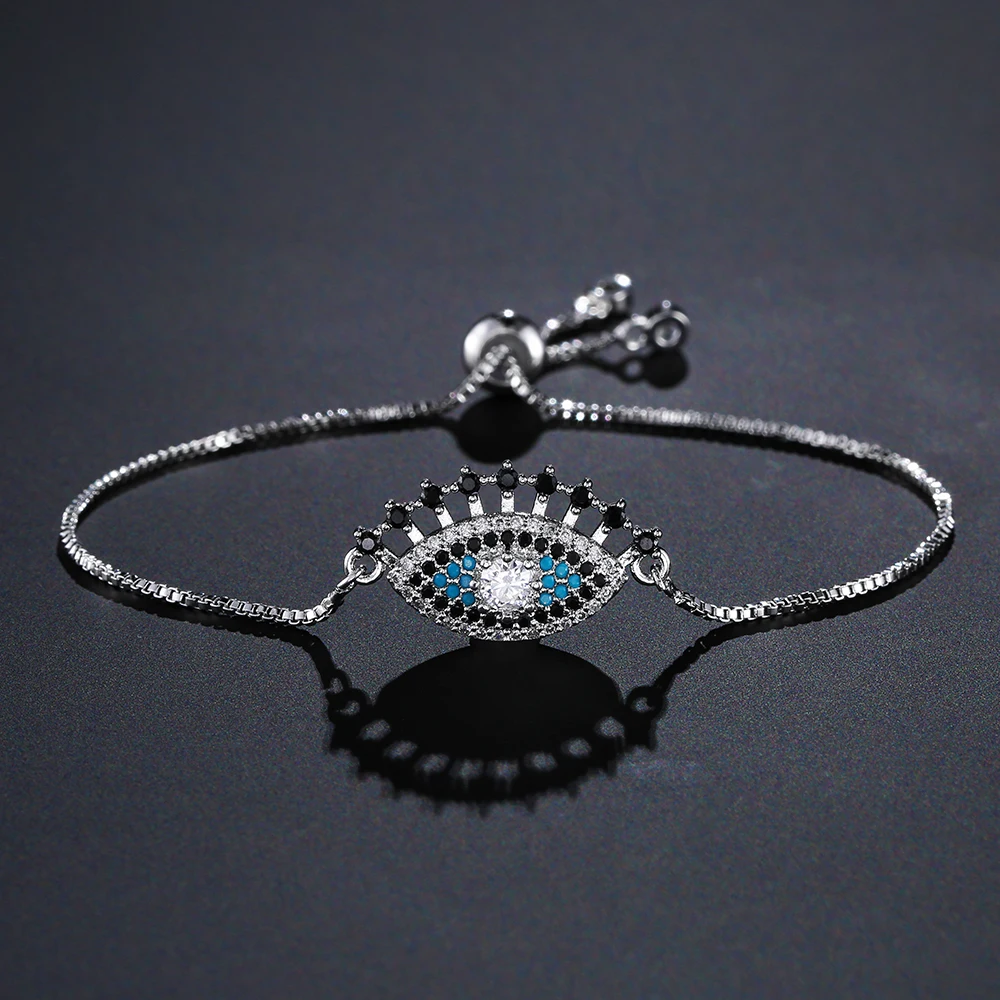 Luxury Cubic Zirconia Evil Eye Bracelet For Women Girl Silver Color Copper Chain Bracelets & Bangles Female Party Jewelry Gift
Luxury Cubic Zirconia Evil Eye Bracelet For Women Girl Silver Color Copper Chain Bracelets & Bangles Female Party Jewelry Gift