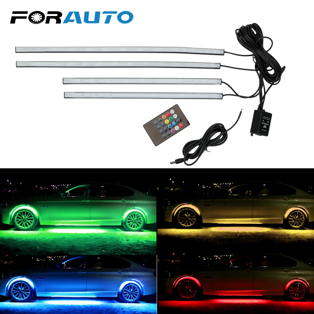 FORAUTO 4x 8 Colors Car Bottom Atmosphere Lamp Auto LED Strip Neon Light Music Active Sound Control Underbody Decorative Light
FORAUTO 4x 8 Colors Car Bottom Atmosphere Lamp Auto LED Strip Neon Light Music Active Sound Control Underbody Decorative Light