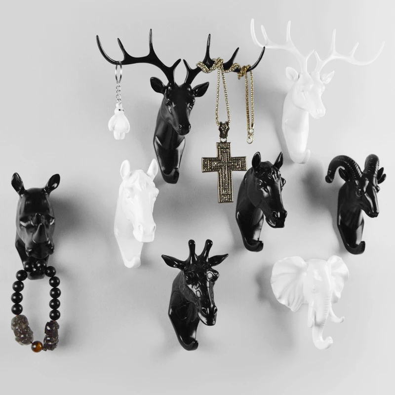 Deer Head Resin Clothes Hanger Wall Mounted Coat Hook Decorative Key Holder Hat Scarf Handbag Storage Hanger Bathroom Rack
Deer Head Resin Clothes Hanger Wall Mounted Coat Hook Decorative Key Holder Hat Scarf Handbag Storage Hanger Bathroom Rack
