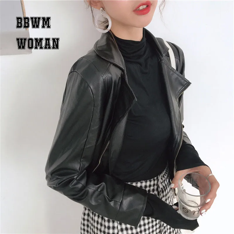 2018 Autumn and Winter New Retro Women Black Leather Jacket Motorcycle Slim Fashion Lapel Leather Coat Winter ZO819
2018 Autumn and Winter New Retro Women Black Leather Jacket Motorcycle Slim Fashion Lapel Leather Coat Winter ZO819