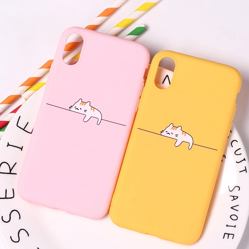 For iPhone 11 Pro 6 6S 5 8 8Plus X 7 7Plus XS Max Cute Cartoon Lazy Cat Funny Girls Sweet Love Soft Silicone Candy Case Coque
For iPhone 11 Pro 6 6S 5 8 8Plus X 7 7Plus XS Max Cute Cartoon Lazy Cat Funny Girls Sweet Love Soft Silicone Candy Case Coque