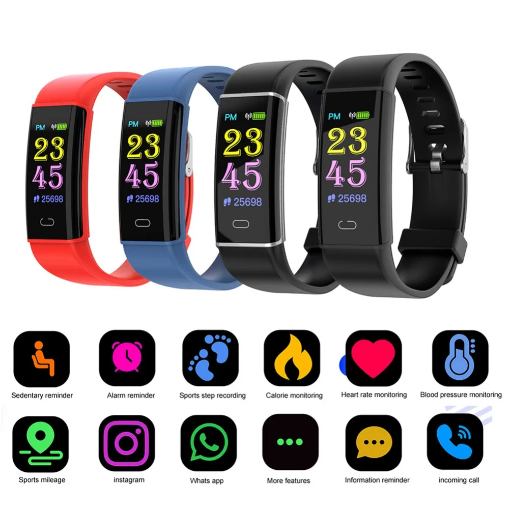 D12 Smart Wristband Fitness Tracker Heart Rate Blood Pressure Moniter Waterproof SMS Call Reminder Smart Watch for IOS Android
D12 Smart Wristband Fitness Tracker Heart Rate Blood Pressure Moniter Waterproof SMS Call Reminder Smart Watch for IOS Android