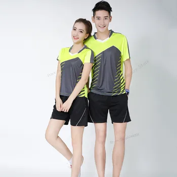 Adsmoney V-collar couple's badminton suit speed-dried breathable tennis T-shirt + shorts table tennis Jersey
Adsmoney V-collar couple's badminton suit speed-dried breathable tennis T-shirt + shorts table tennis Jersey