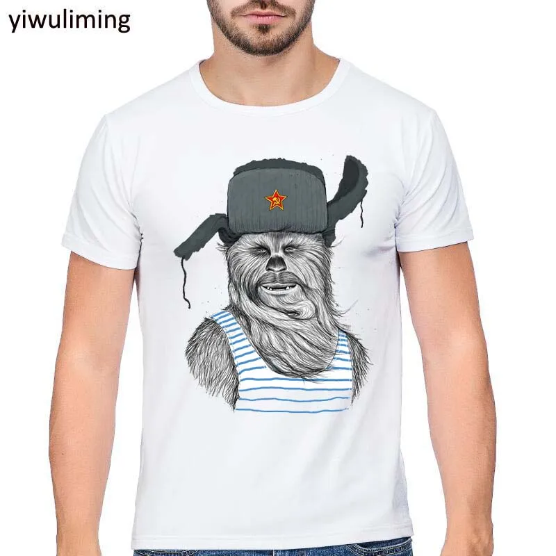 Men's T Shirt Russian Comrade Chewbacca Chewie Star Wars Badass Tee mens summer clothes
Men's T Shirt Russian Comrade Chewbacca Chewie Star Wars Badass Tee mens summer clothes