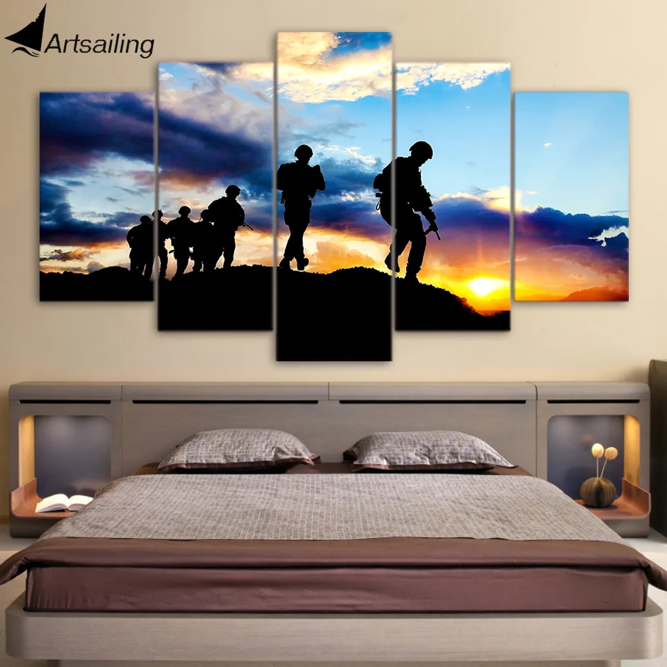 5 Piece Canvas Art Army Soldiers Canvas Painting Wall Art Canvas Posters and Prints Wall Pictures for Living Room ny-6631B
5 Piece Canvas Art Army Soldiers Canvas Painting Wall Art Canvas Posters and Prints Wall Pictures for Living Room ny-6631B