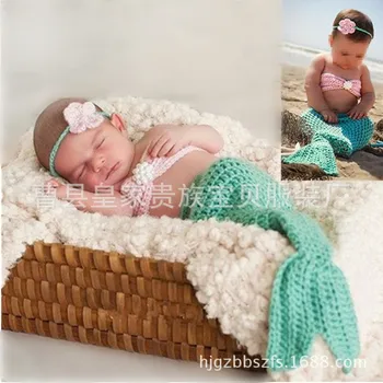Newborn baby children's 100 day baby photography clothing hand woven Pearl Mermaid suit wholesale direct selling
Newborn baby children's 100 day baby photography clothing hand woven Pearl Mermaid suit wholesale direct selling