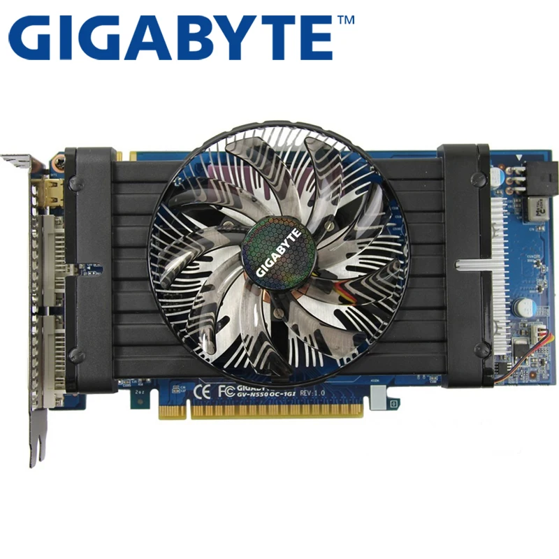 

GIGABYTE Graphics Card Original GTX 550Ti 1GB 192Bit GDDR5 Video Cards for nVIDIA Geforce GTX 550 Ti HDMI DVI Used GTX 650 750
