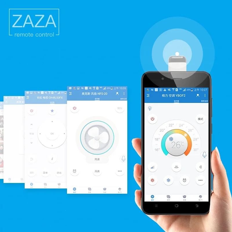 Zaza Remote Control for TV Air Conditioner DVD without usb cable,Intelligent Remoter For Iphone7,8,X,Support DIY remote control
Zaza Remote Control for TV Air Conditioner DVD without usb cable,Intelligent Remoter For Iphone7,8,X,Support DIY remote control