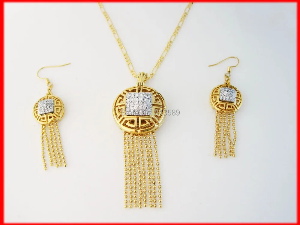 MIN ORDER 10$/NEW GREAT - YELLOW GOLD GP OVERLAY FILLED BRASS 24" NECKLACE EARRING SET/GREAT GIFT/
MIN ORDER 10$/NEW GREAT - YELLOW GOLD GP OVERLAY FILLED BRASS 24" NECKLACE EARRING SET/GREAT GIFT/