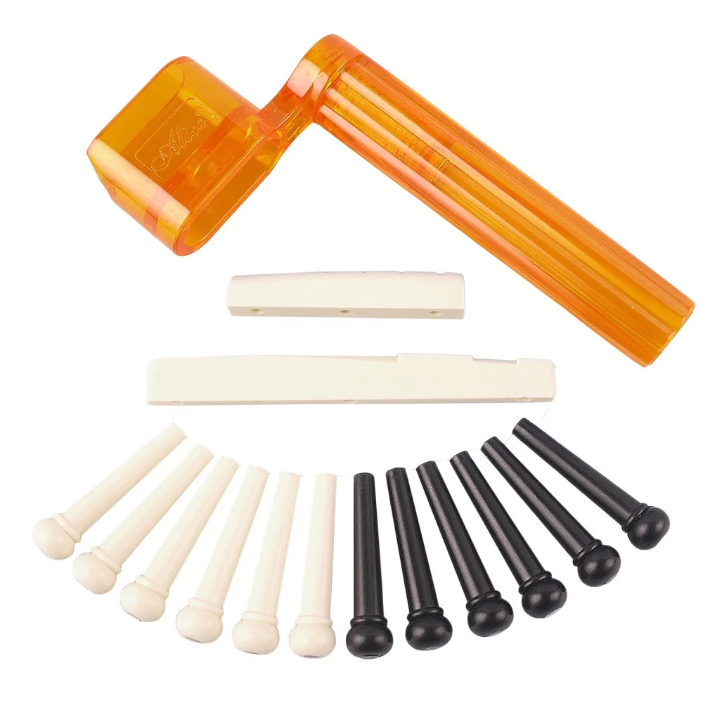 Acoustic Guitar Parts Set Alice 6pcs Black & 6pcs Ivory Bridge Pin+String Winder+Nut Saddle Set Guitarra Instrumentos Musicais
Acoustic Guitar Parts Set Alice 6pcs Black & 6pcs Ivory Bridge Pin+String Winder+Nut Saddle Set Guitarra Instrumentos Musicais