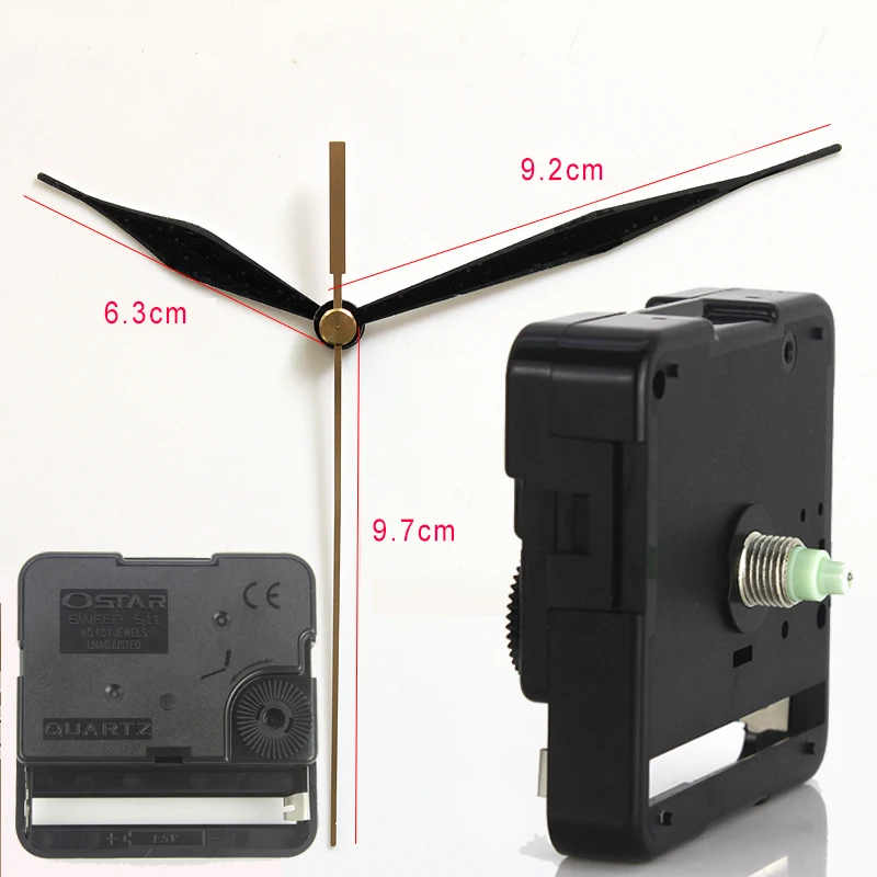 Ostar S11 sweep Clock Movement quartz wall clock mechanism Centre Screw type movement with 12# black hands DIY clock kits
Ostar S11 sweep Clock Movement quartz wall clock mechanism Centre Screw type movement with 12# black hands DIY clock kits