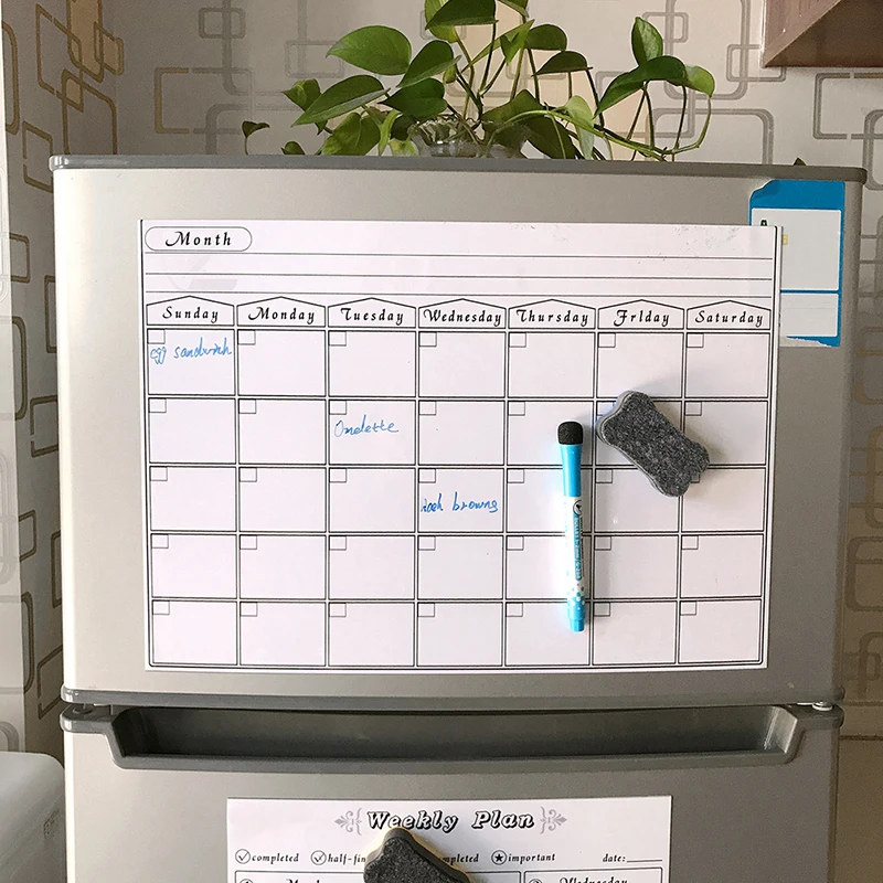 Reusable Magnetic Dry Erase Calendar Weekly Monthly Planner Whiteboard Board for Refrigerator Home Kichen Office Fridge 42x30cm
Reusable Magnetic Dry Erase Calendar Weekly Monthly Planner Whiteboard Board for Refrigerator Home Kichen Office Fridge 42x30cm