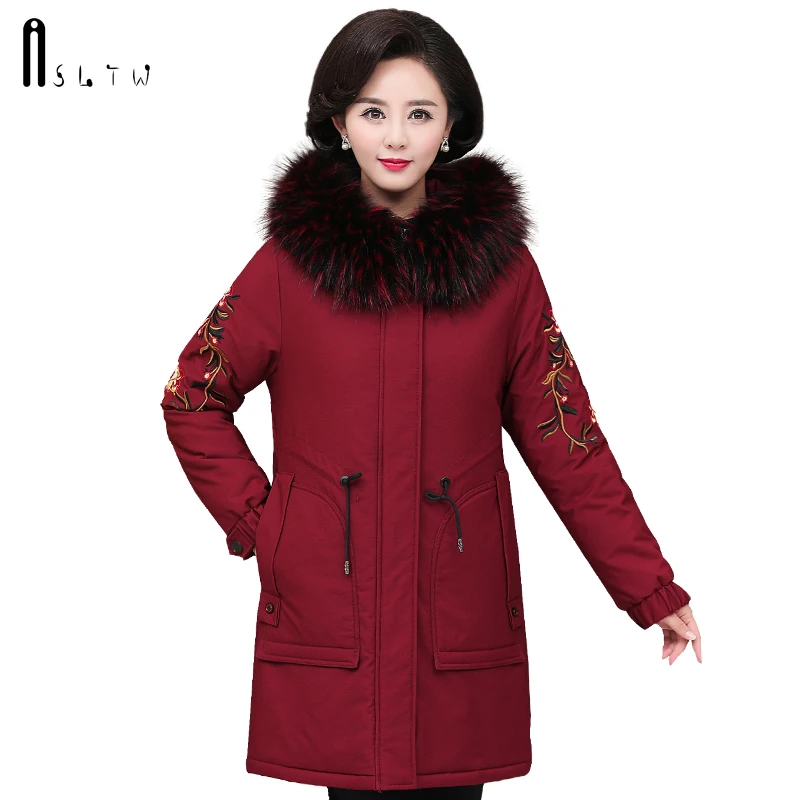 ASLTW Winter Woman Coats New Arrive Plus Size Embroidery Long Sleeve Coat With Fur Hooded Parka Long Cotton Warm Coat Women
ASLTW Winter Woman Coats New Arrive Plus Size Embroidery Long Sleeve Coat With Fur Hooded Parka Long Cotton Warm Coat Women