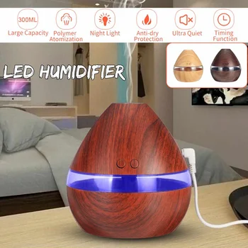 300ML USB LED Lights Electric Ultrasonic Humidifier Wood Aromatherapy Essential Oil Air Diffuser Cool Mist Maker for Home Office
300ML USB LED Lights Electric Ultrasonic Humidifier Wood Aromatherapy Essential Oil Air Diffuser Cool Mist Maker for Home Office