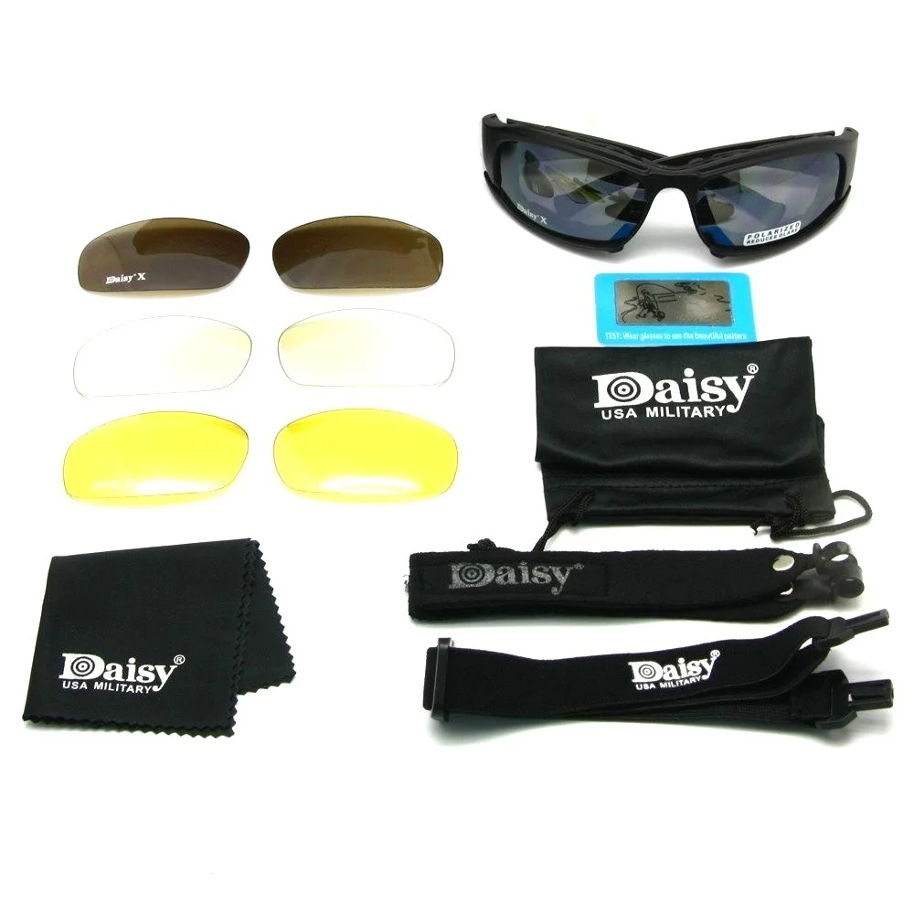 Daisy X7 Tactical Sunglasses UV400 Protection Military Goggles Hunting, Shooting, Airsoft Outdoor Activities Eyewear 4Lenses
Daisy X7 Tactical Sunglasses UV400 Protection Military Goggles Hunting, Shooting, Airsoft Outdoor Activities Eyewear 4Lenses