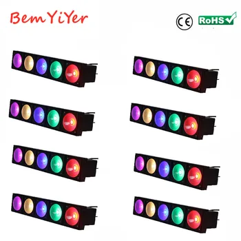 

8pcs/LOT 5x30W led COB Blinder linear wash bar matrix light/RGB-1 for nightclubs, bars, disco, dj, stage