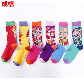 3 Pair/lot Woman Socks Printed Funny Socks Harajuku Cute Novelty Long Women's Sock Breathable Comfort Cotton Soft Socks Girls
3 Pair/lot Woman Socks Printed Funny Socks Harajuku Cute Novelty Long Women's Sock Breathable Comfort Cotton Soft Socks Girls