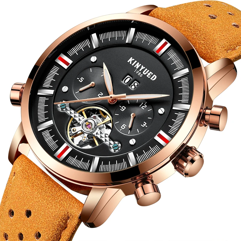KINYUED Men's Skeleton Tourbillon Automatic Mechanical Watches Men Gold Male Sports Wrist Watches Relogio Masculino Reloj Hombre
KINYUED Men's Skeleton Tourbillon Automatic Mechanical Watches Men Gold Male Sports Wrist Watches Relogio Masculino Reloj Hombre